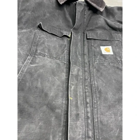 Carhartt Mens Work‎ Chore Coat Jacket Barn Quilt Lined Black Workwear